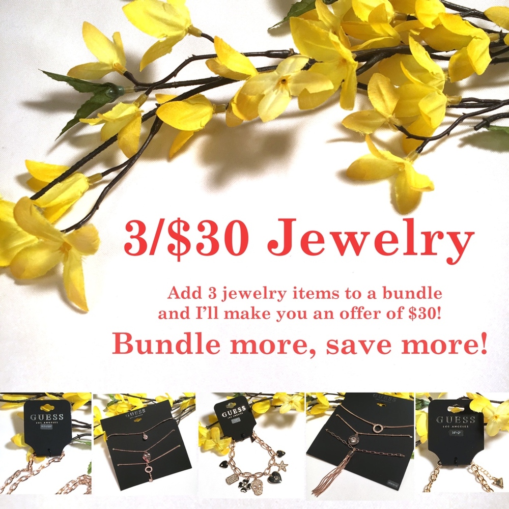 3/$30! 2 GUESS Bracelets Lock & Key Gold Tones - Picture 3 of 8